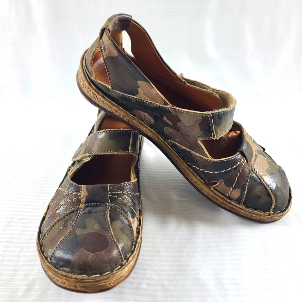 V Italia  Genova Mary Jane Shoes Camo Wmn's 40/9-9.5 Italy